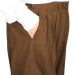 4 Pileli Flanel Kışlık Pantolon Şalvar - Açık Kahve 4 Pileli Flanel Kışlık Pantolon Şalvar - Açık Kahve