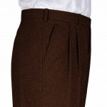 2 Pileli Flanel Kışlık Şalvar - Kahverengi 2 Pileli Flanel Kışlık Şalvar - Kahverengi