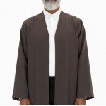 Petek Kumaş Buhara Puntolu Cübbe - Koyu Kahverengi Petek Kumaş Buhara Puntolu Cübbe - Koyu Kahverengi