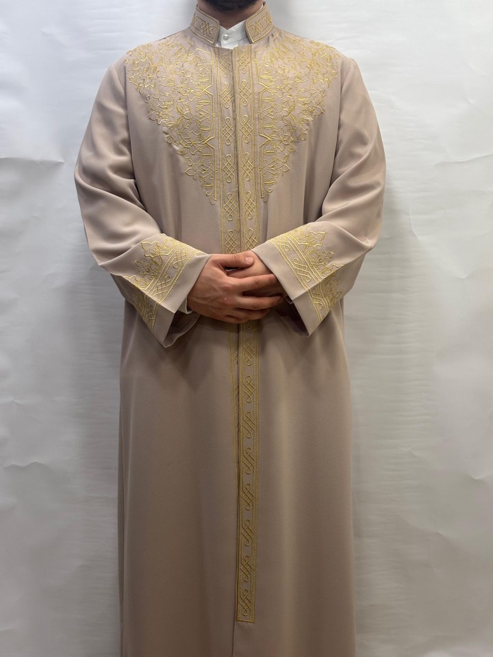 Nakışlı İmam Cübbesi - Bej
