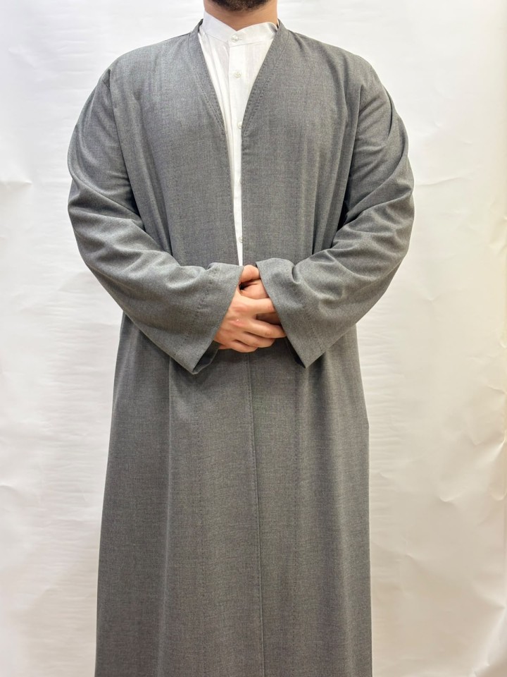 Pamuklu Namaz Cübbesi - Koyu Gri
