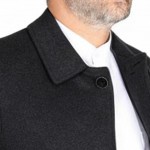 Polo Yaka Erkek Kışlık Kaban - Siyah