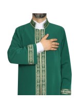 Hakim Yaka Cübbe - Yeşil - Yeşil Bordür