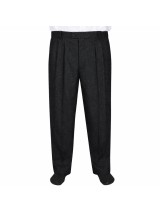 4 Pileli Flanel Kışlık Pantolon Şalvar - Koyu Gri