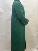 Hakim Yaka Biyeli Cübbe - Sarı Biyeli Yeşil