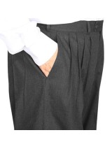 2 Pileli Flanel Kışlık Pantolon Şalvar - Gri Kırçıllı detay görseli