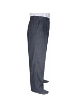 2 Pileli Flanel Kışlık Pantolon Şalvar - Mavi Kırçıllı detay görseli