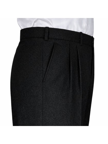 2 Pileli Flanel Kışlık Pantolon Şalvar - Siyah görünüm 2