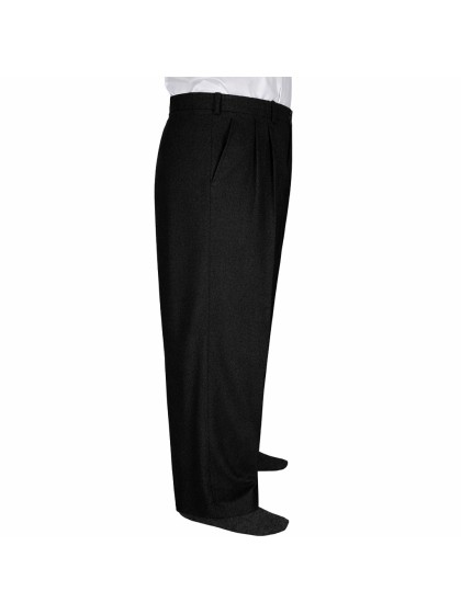 2 Pileli Flanel Kışlık Pantolon Şalvar - Siyah görünüm 3
