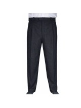 2 Pileli Flanel Kışlık Pantolon Şalvar - Koyu Gri
