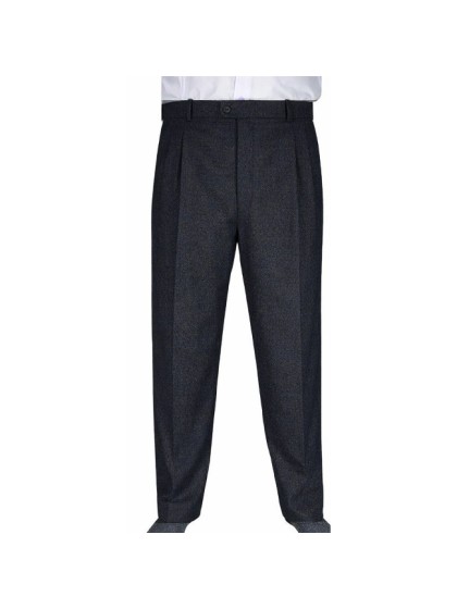 2 Pileli Flanel Kışlık Pantolon Şalvar - Koyu Gri