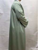 Buhara Yaka Nakışlı Cübbe - Mint Yeşili - Gold Nakış