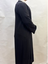 Buhara Yaka Keten Namaz Cübbesi - Siyah detay görseli