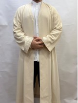 Buhara Yaka Cübbe - Krep  Kumaş - Sarı