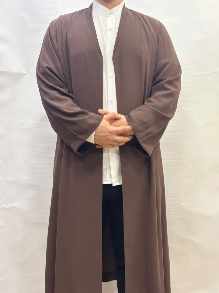 Medine İpeği Namaz Cübbesi - Açık Kahverengi