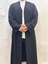 Medine İpeği Namaz Cübbesi - Siyah