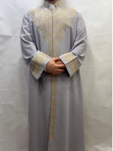 Nakışlı İmam Cübbesi - Gri