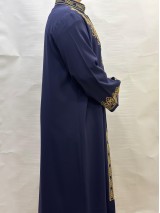 Nakışlı İmam Cübbesi - Lacivert detay görseli