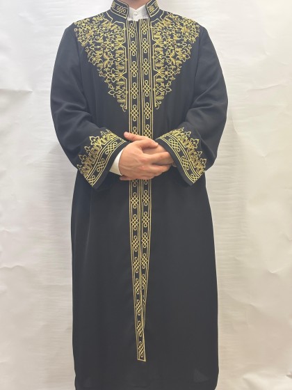 Nakışlı İmam Cübbesi - Siyah