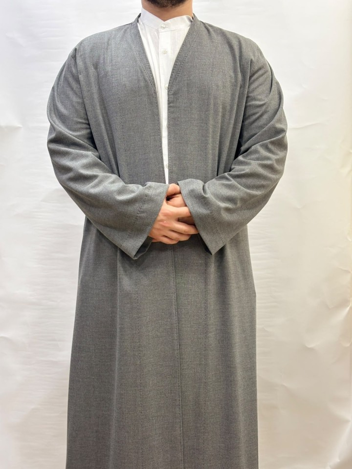 Pamuklu Namaz Cübbesi - Koyu Gri