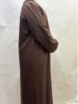 Pamuklu Namaz Cübbesi - Koyu Kahverengi detay görseli