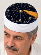 Kadife İmam Sarığı - Lacivert detay görseli