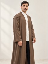 Medine İpeği Namaz Cübbesi - Kahverengi