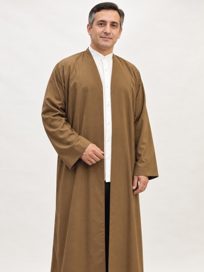 Pamuklu Namaz Cübbesi - Açık Kahverengi