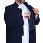 Hakim Yaka Sade Düz Cübbe - Lacivert Hakim Yaka Sade Düz Cübbe - Lacivert