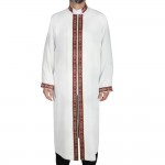 Hakim Yaka Cübbe - Beyaz (Kemik) - Bordo Bordür Hakim Yaka Cübbe - Beyaz (Kemik) - Bordo Bordür