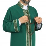 Hakim Yaka Cübbe - Yeşil - Yeşil Bordür Hakim Yaka Cübbe - Yeşil - Yeşil Bordür